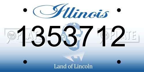 1353712 Illinois License Plate