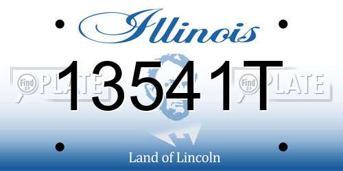 13541T Illinois License Plate