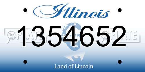1354652 Illinois License Plate