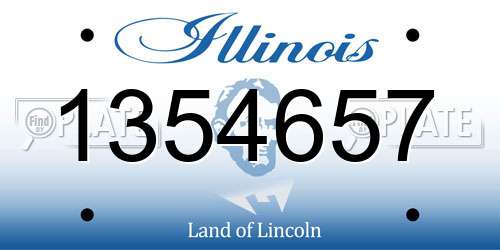 1354657 Illinois License Plate