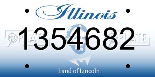 1354682 Illinois License Plate