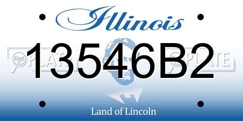 13546B2 Illinois License Plate