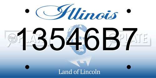 13546B7 Illinois License Plate