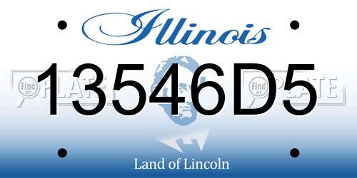 13546D5 Illinois License Plate