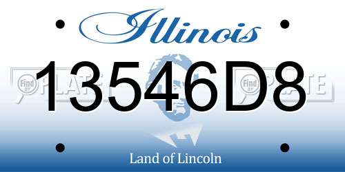 13546D8 Illinois License Plate