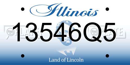 13546Q5 Illinois License Plate