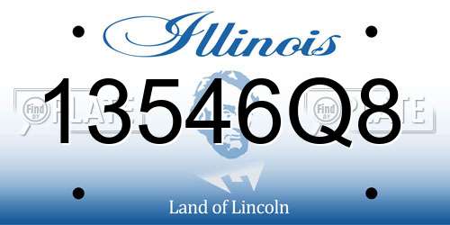 13546Q8 Illinois License Plate