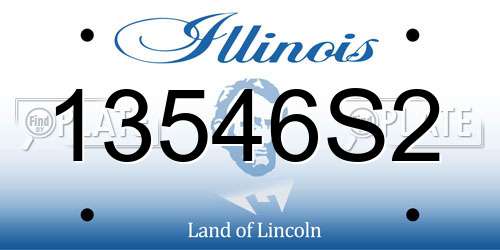 13546S2 Illinois License Plate