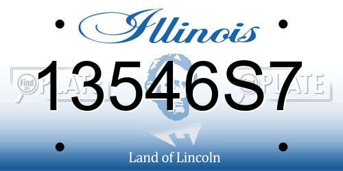 13546S7 Illinois License Plate