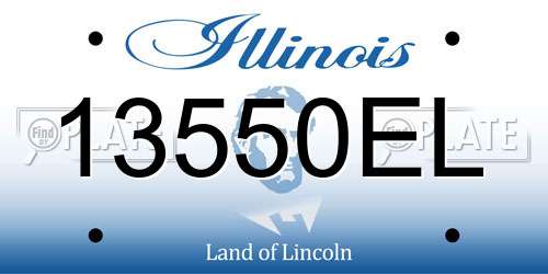 13550EL Illinois License Plate