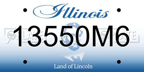 13550M6 Illinois License Plate