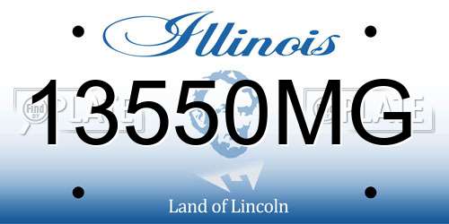 13550MG Illinois License Plate