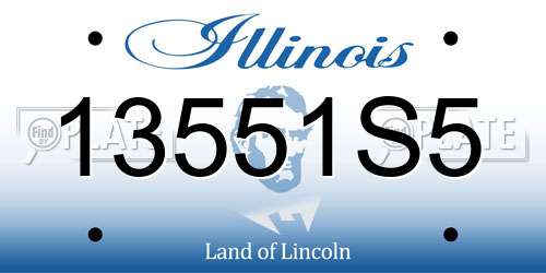 13551S5 Illinois License Plate