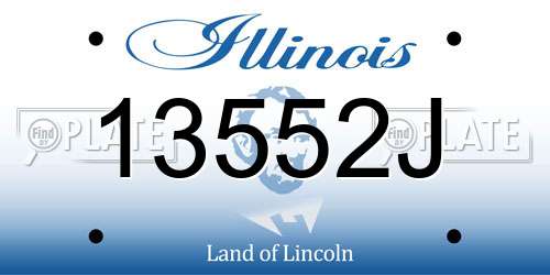 13552J Illinois License Plate