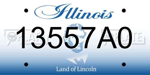 13557A0 Illinois License Plate