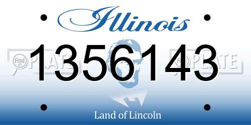 1356143 Illinois License Plate