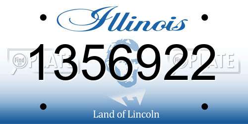 1356922 Illinois License Plate