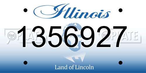 1356927 Illinois License Plate