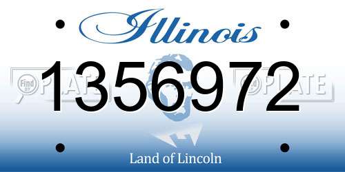 1356972 Illinois License Plate
