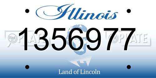 1356977 Illinois License Plate