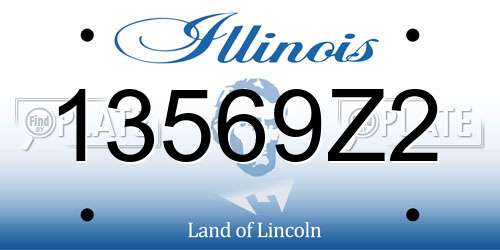 13569Z2 Illinois License Plate