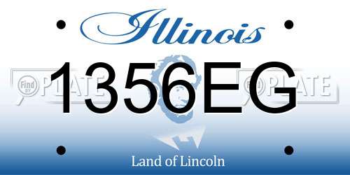 1356EG Illinois License Plate