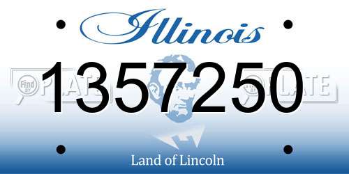 1357250 Illinois License Plate