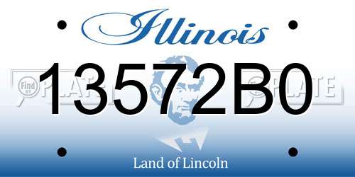 13572B0 Illinois License Plate