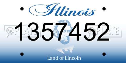 1357452 Illinois License Plate