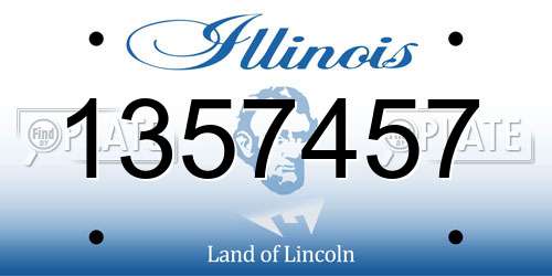 1357457 Illinois License Plate