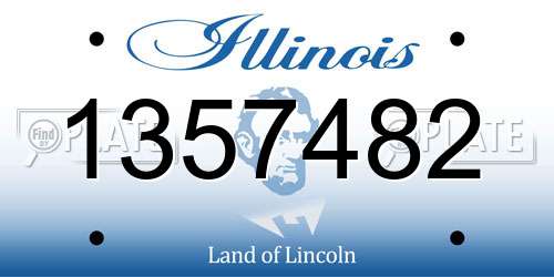 1357482 Illinois License Plate