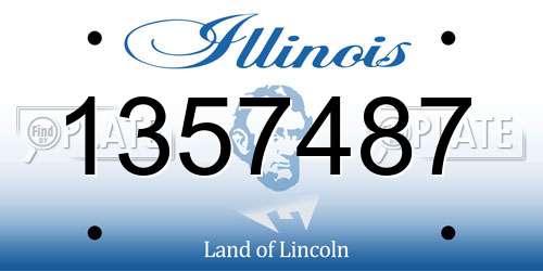 1357487 Illinois License Plate