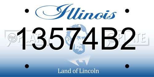 13574B2 Illinois License Plate