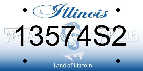 13574S2 Illinois License Plate