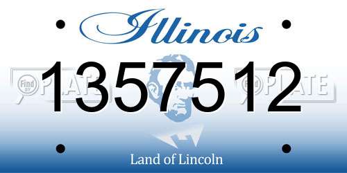 1357512 Illinois License Plate