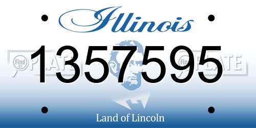1357595 Illinois License Plate