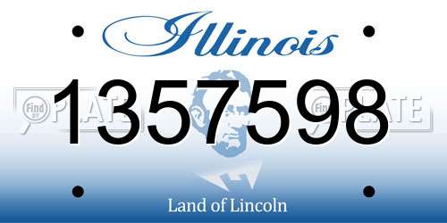 1357598 Illinois License Plate
