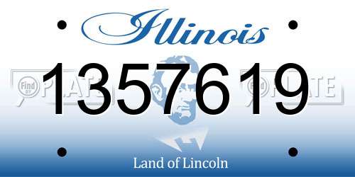 1357619 Illinois License Plate