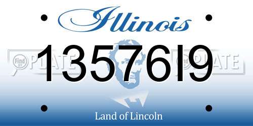 13576I9 Illinois License Plate