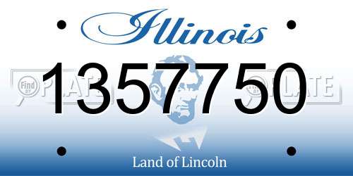 1357750 Illinois License Plate