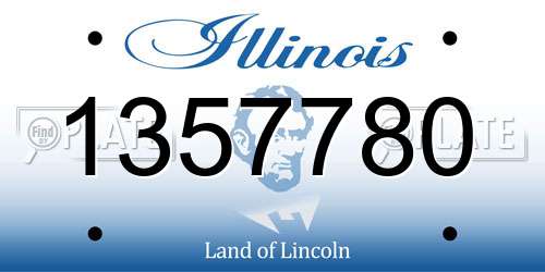 1357780 Illinois License Plate