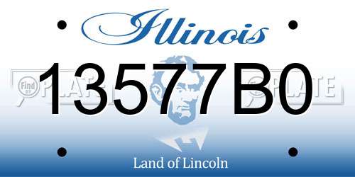 13577B0 Illinois License Plate