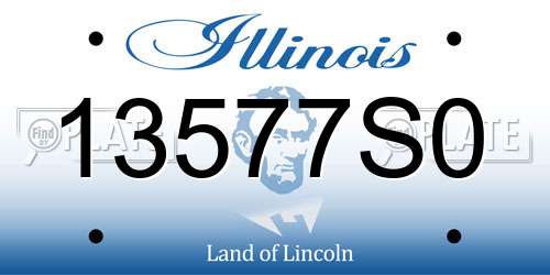13577S0 Illinois License Plate