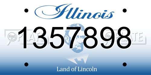 1357898 Illinois License Plate