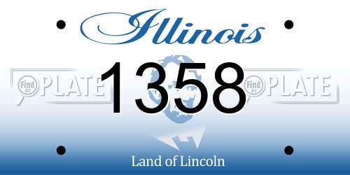 1358 Illinois License Plate