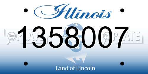 1358007 Illinois License Plate