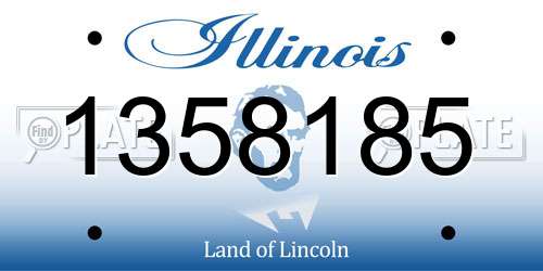 1358185 Illinois License Plate