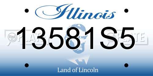 13581S5 Illinois License Plate