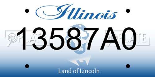 13587A0 Illinois License Plate