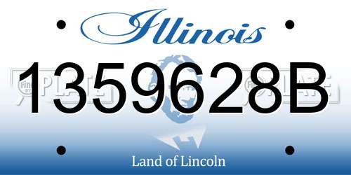 1359628B Illinois License Plate